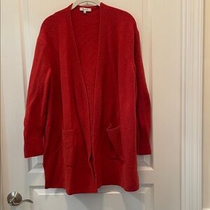 Madewell burnt orange women’s cardigan sweater